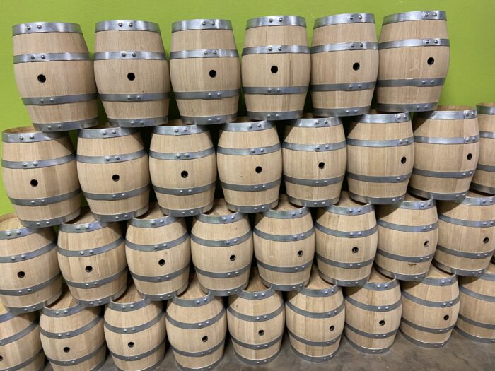 Stacked small barrels